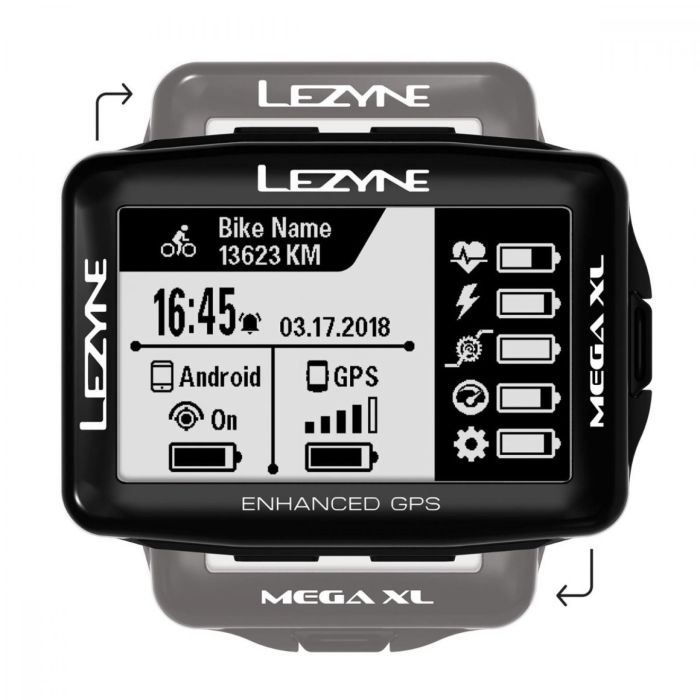 GPS компьютер Lezyne MEGA XL GPS SMART LOADED Чорний Y13