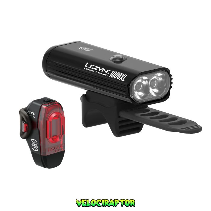 Комплект світла Lezyne CONNECT SMART 1000XL / KTV SMART PAIR Чорний 1000/75 люменів Y13