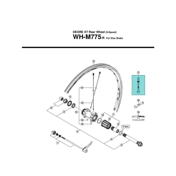 Повітняний ніпель безкамерного колеса WH-М975