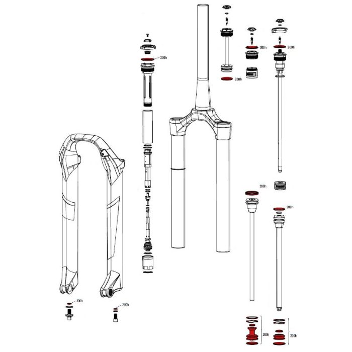 Сервісний набір RockShox 200 HOUR/1 YEAR PIKE/PIKE DJ SOLO AIR A1