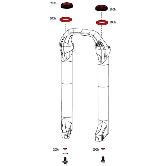 Сервісний набір RockShox 200 HOUR/1 YEAR LYRIK/PIKE 29+ DUAL POSITION AIR (2016-2017)