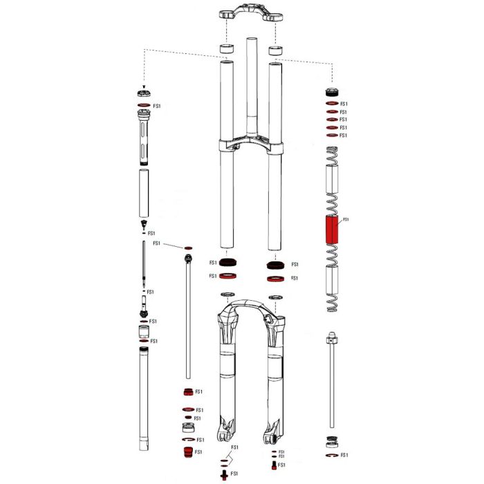 Сервісний набір RockShox SERVICE KIT FULL BOXXER TEAM CGR DMP UPG