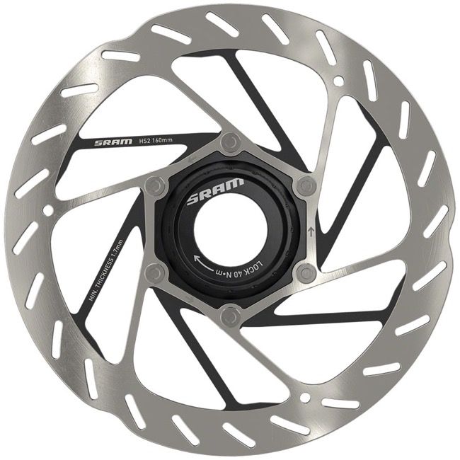 Ротор гальмівний SRAM HS2 160mm Center Lock (includes lockring) Rounded