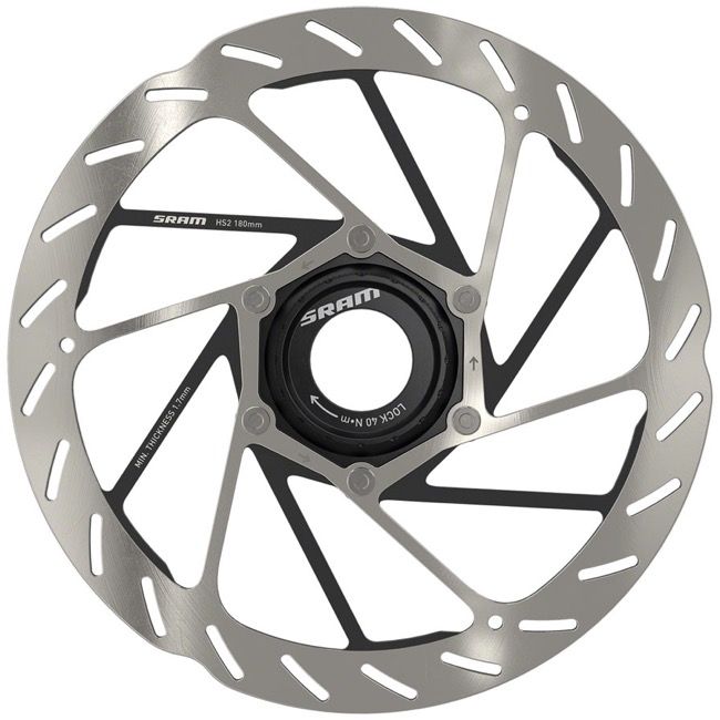 Ротор гальмівний SRAM HS2 180mm Center Lock (includes lockring) Rounded