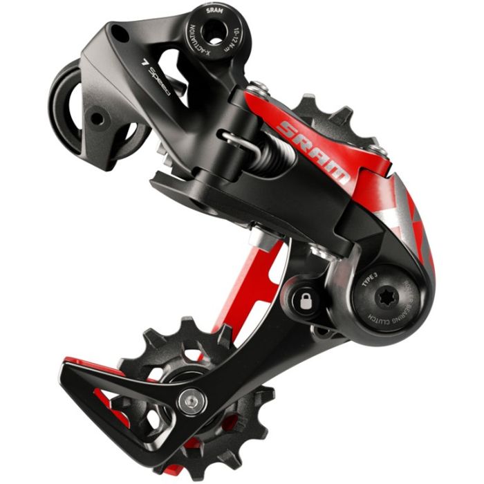 Задній Перемикач SRAM X01DH 7шв Medium Cage Red