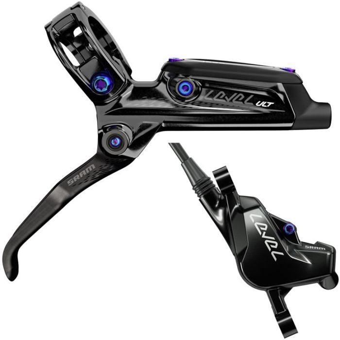 Гальма дискові SRAM Level Ultimate, Carbon Lever Rainbow Black Front 950mm