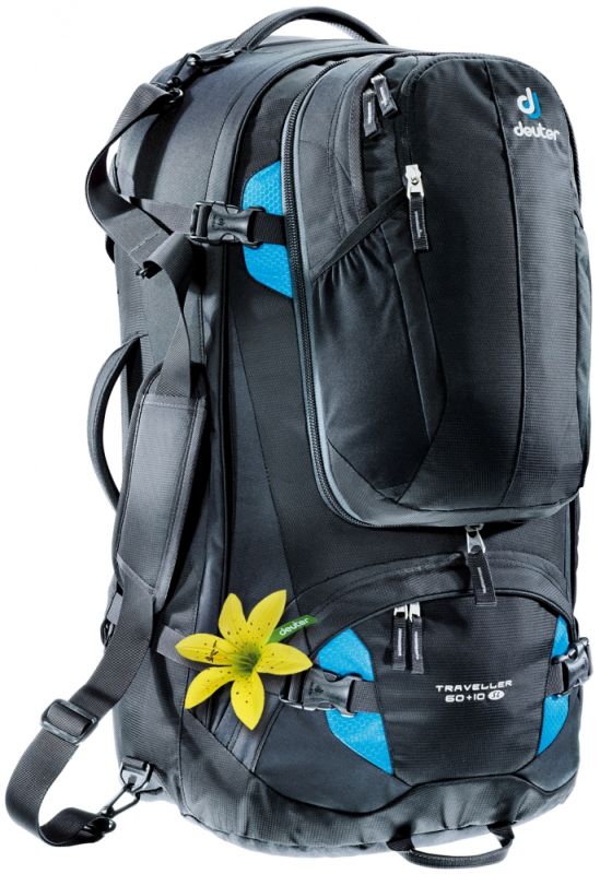 Рюкзак DEUTER Traveller 60 + 10 SL колір 7321 black-turquoise