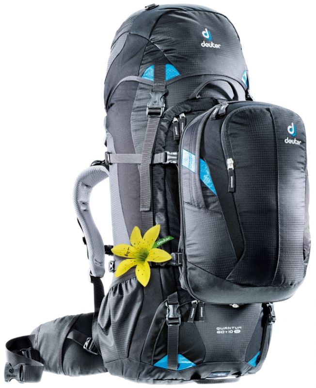 Рюкзак DEUTER Quantum 60+10 SL колір 7321 black-turquoise