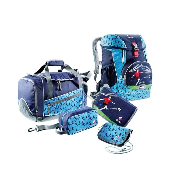 Набір DEUTER OneTwoSet - Hopper колір 3045 navy soccer (3830116 OneTwo; 80261 Hopper; 3890215 Chest Wallet; 3890416 Pencil Pouch; 2890315 Pencil box)