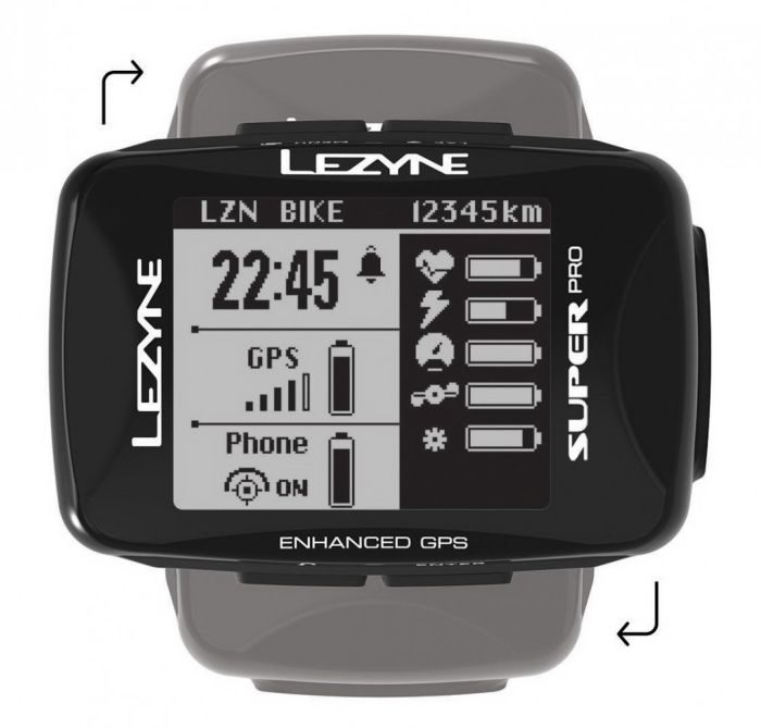 GPS компьютер Lezyne SUPER PRO GPS SMART LOADED Чорний Y13