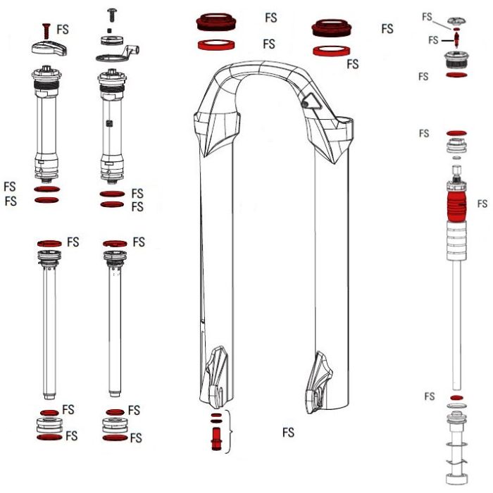 Сервісний набір RockShox SERVICE KIT FULL 30 GOLD SA