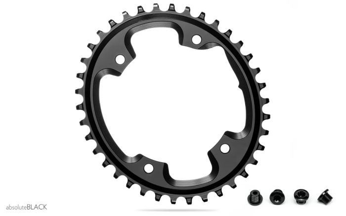 CX 1X Oval 110/4 зірка шатунів+ болти, 38T, Black