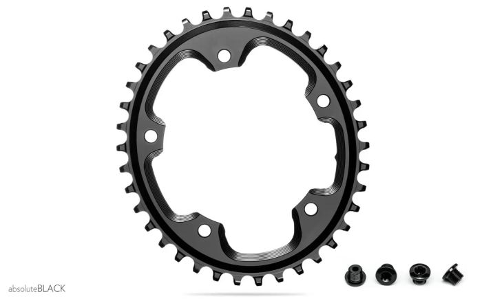 CX 1X Oval 110/5 зірка шатунів+ болти, 42T, Black