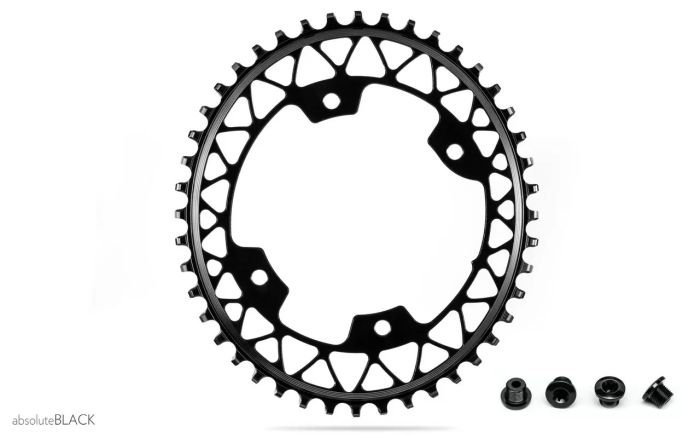 Gravel 1X Oval 110/4 зірка шатунів+ болти, 48T, Black