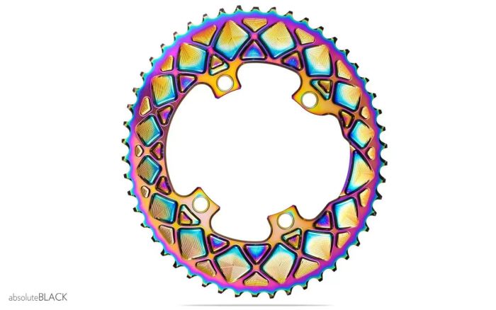 Oval 110BCD 4h 2X PVD зірка шатунів, 36T, Rainbow