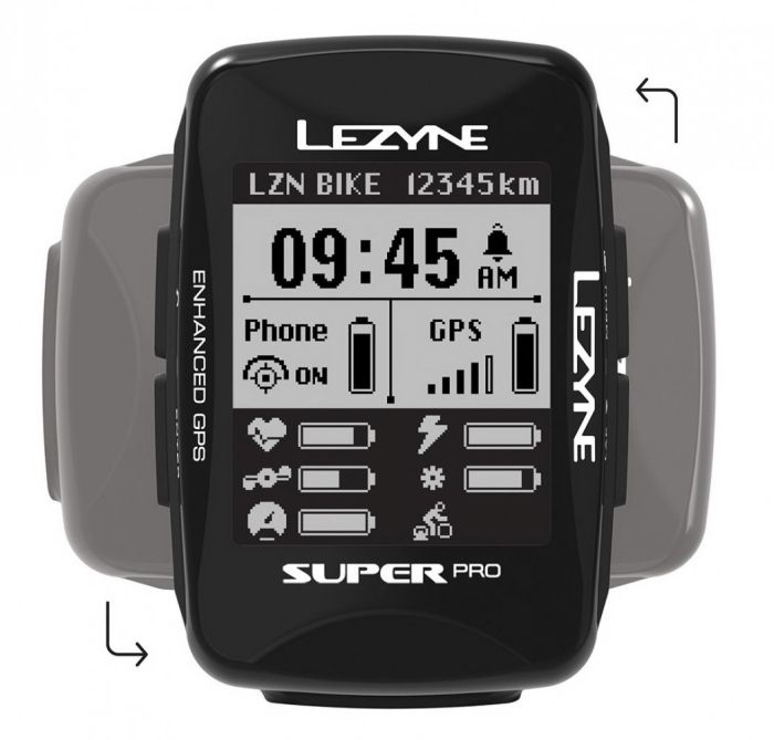 GPS компьютер Lezyne SUPER PRO GPS SMART LOADED Чорний Y13