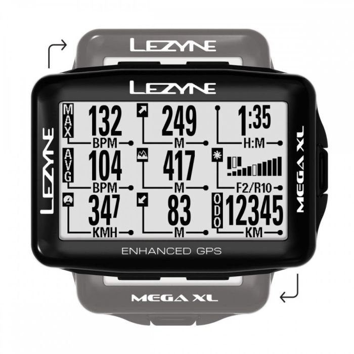 GPS компьютер Lezyne MEGA XL GPS SMART LOADED Чорний Y13