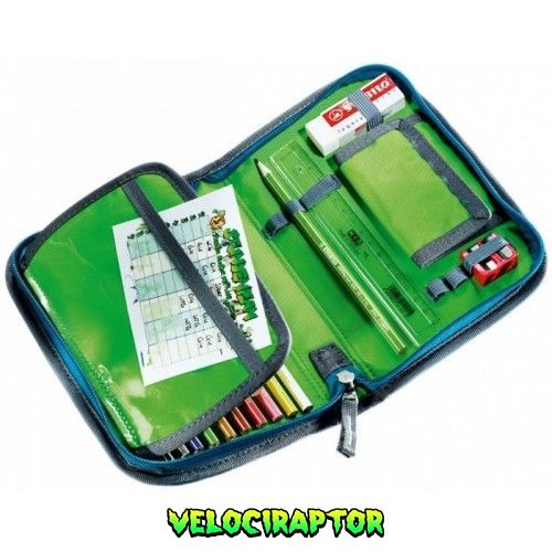 Пенал DEUTER Pencil Box колір 4032 granite-turquoise з олівцями