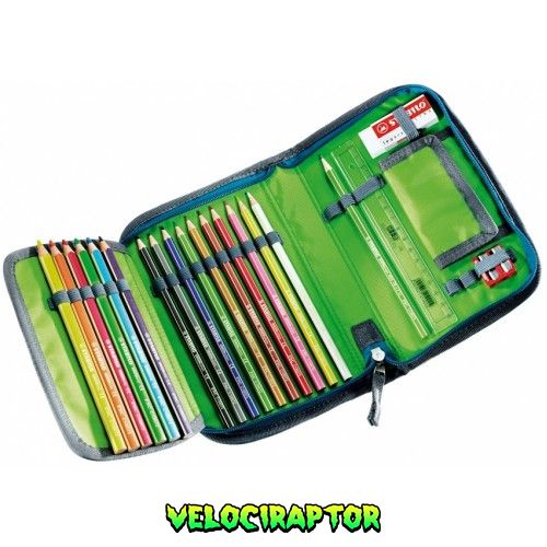 Пенал DEUTER Pencil Box колір 4032 granite-turquoise з олівцями