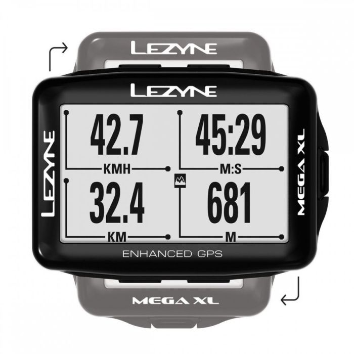 GPS компьютер Lezyne MEGA XL GPS SMART LOADED Чорний Y13