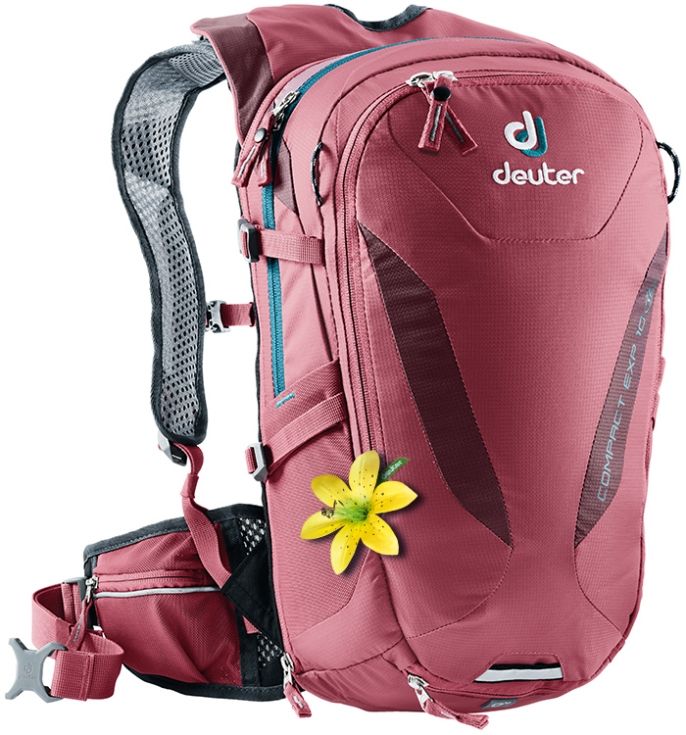 Рюкзак DEUTER Compact EXP 10 SL колір 5527 cardinal-maron