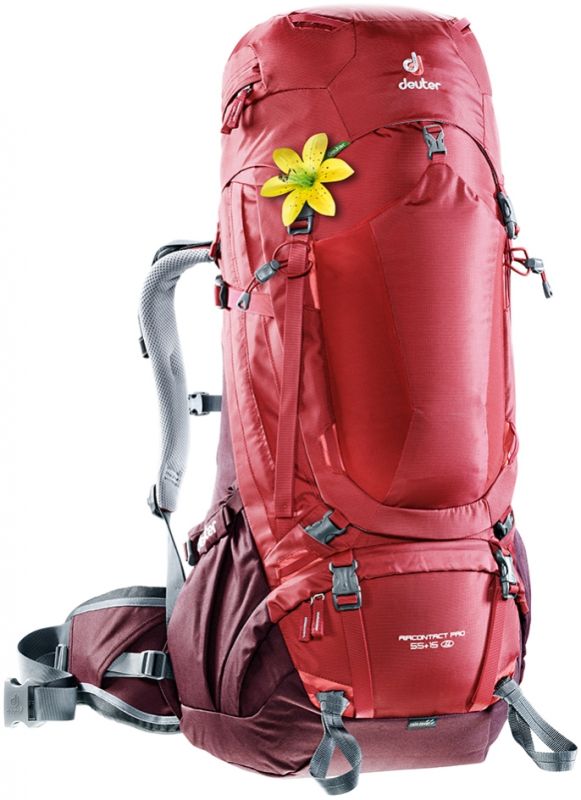 Рюкзак DEUTER Aircontact PRO 55+15 SL колір 5005 cranberry-aubergine