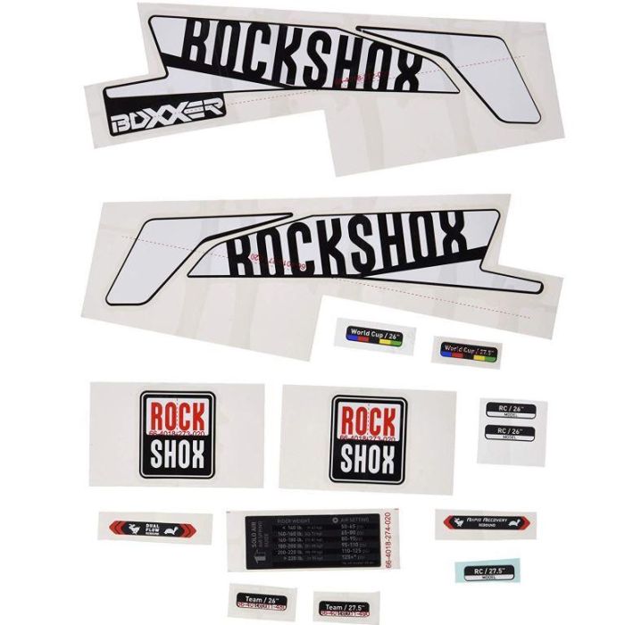 Набір наліпок RockShox KIT BOXXER 26/27.5 WHT/BLK