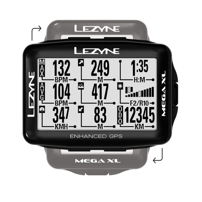 GPS компьютер Lezyne MEGA XL GPS Чорний Y13