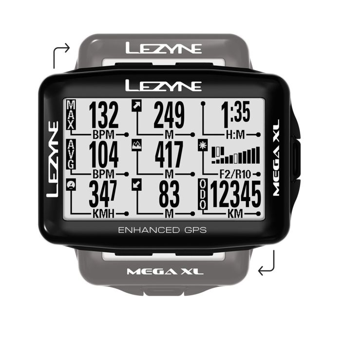 GPS компьютер Lezyne MEGA XL GPS HR/ProSC LOADED Чорний Y14