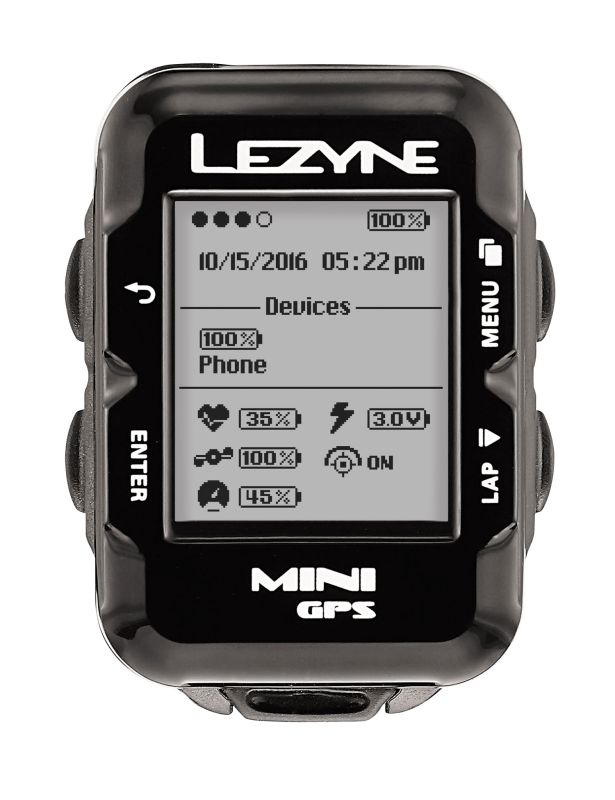 GPS компьютер Lezyne MINI GPS HR LOADED Чорний Y13