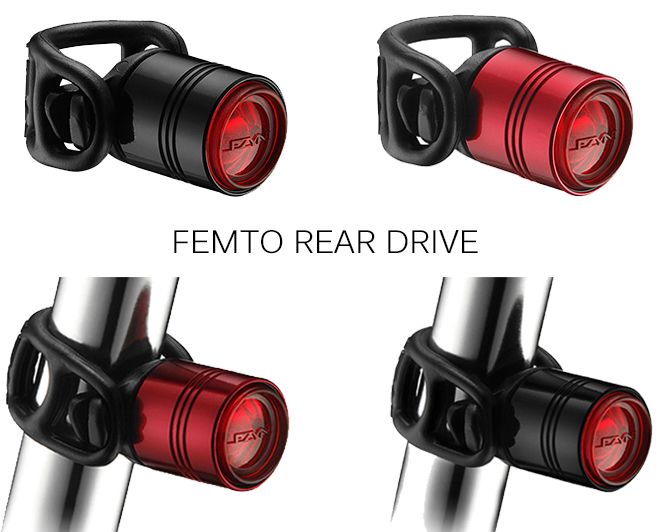 Комплект світла Lezyne FEMTO DRIVE PAIR Чорний/Червоний 15/7 люменів Y13